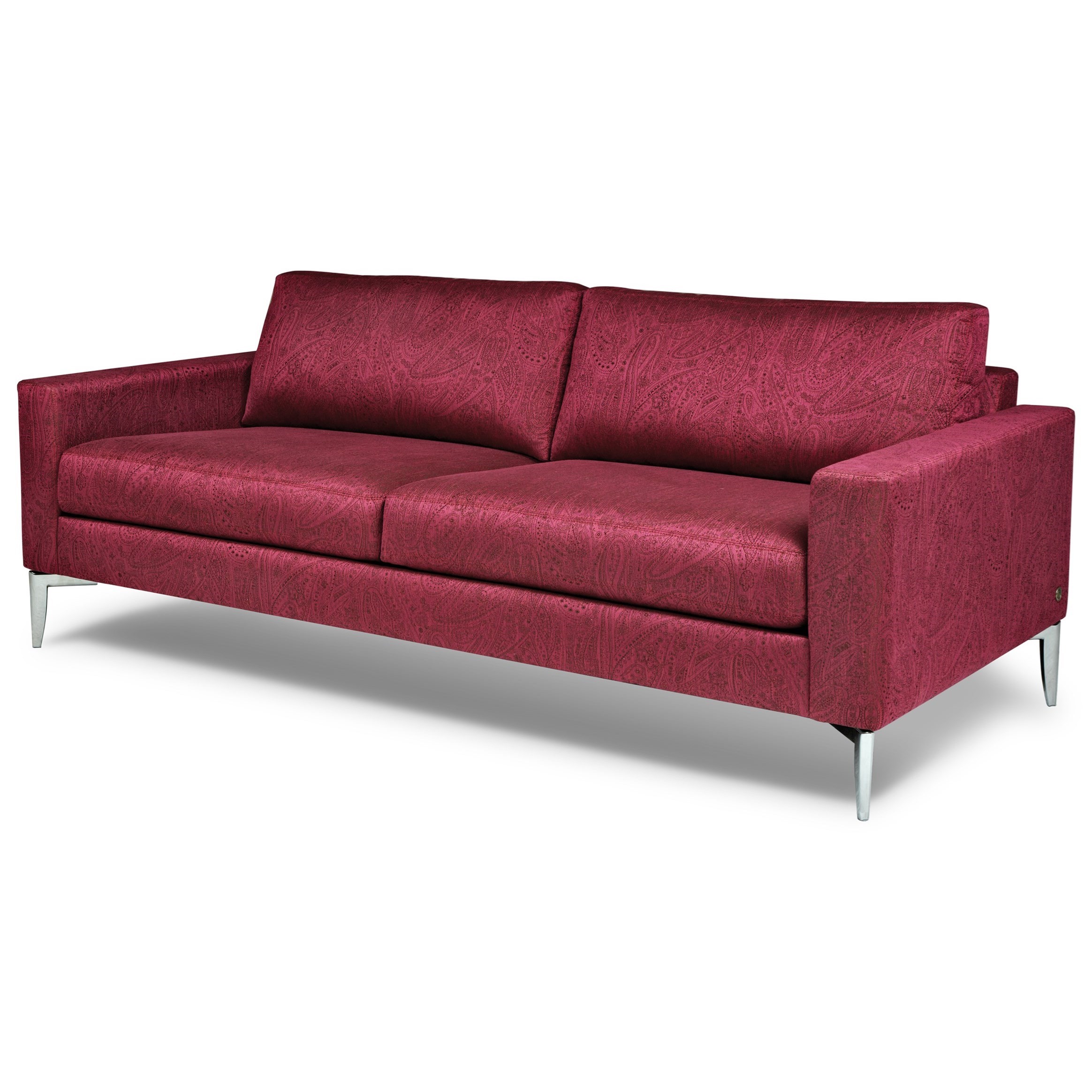American Leather Oliver Contemporary 2Seat Sofa with Metal Legs